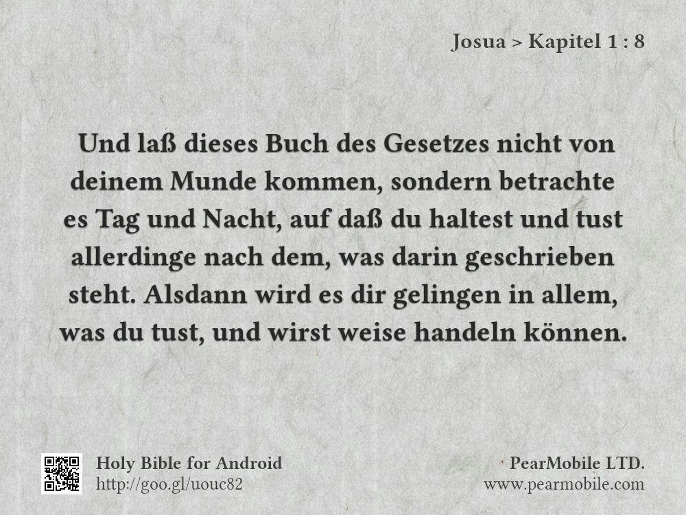 Josua, Kapitel 1:8